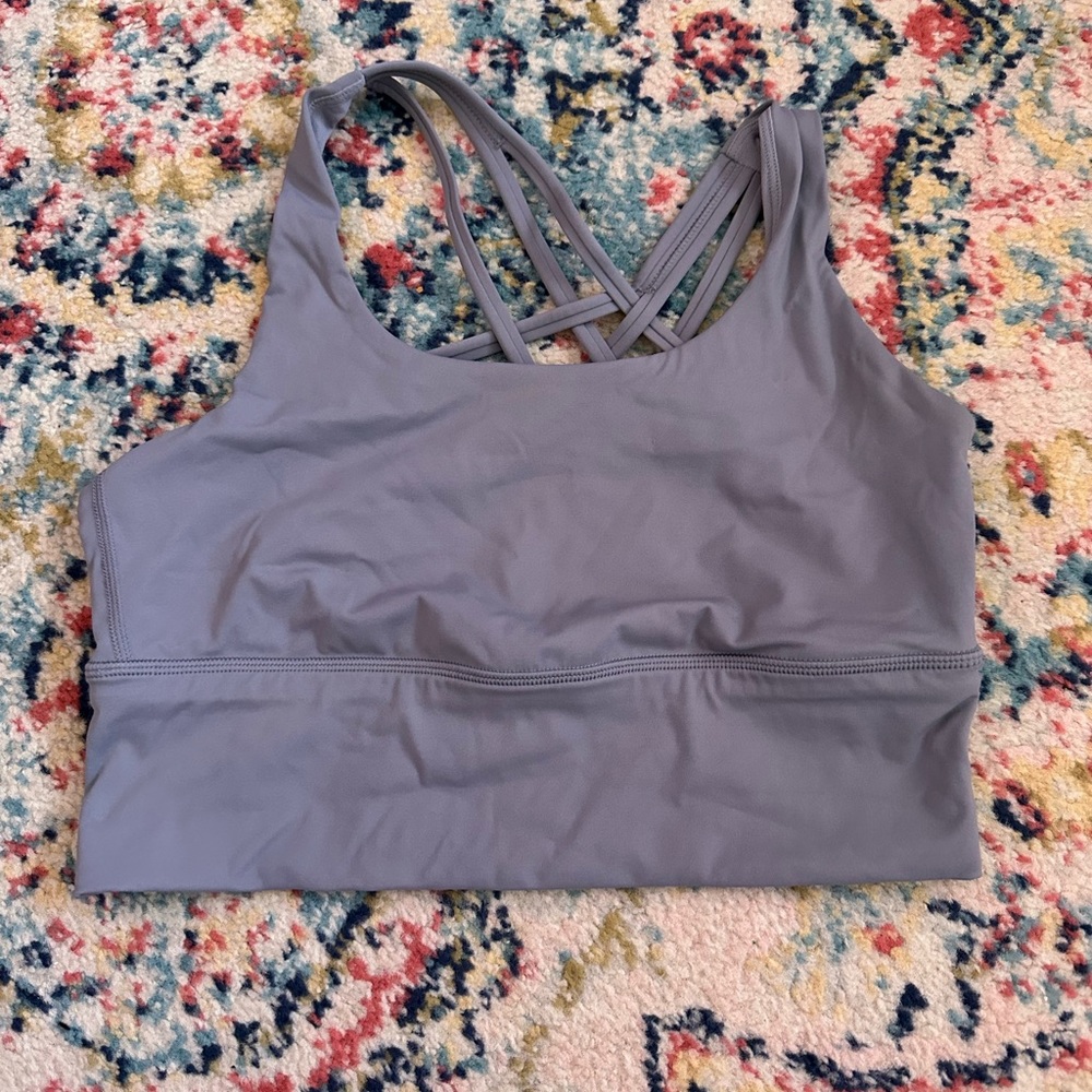 Gray, crazy yoga, sports bra